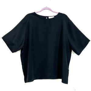 Vintage Jack Mulqueen Silksational Women Minimalist Top Size XL Basic Blouse Top